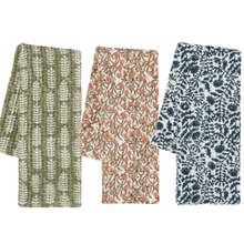 Load image into Gallery viewer, Block Print Waffle Tea Towel