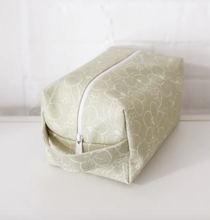 Load image into Gallery viewer, Olive Floral Makeup Bag