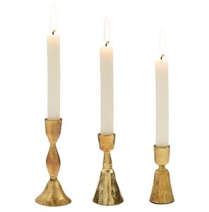 Zora Gold Candle Holders