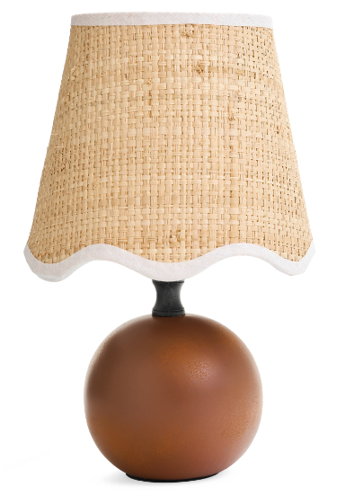 Mini Lamp with Wicker Shade