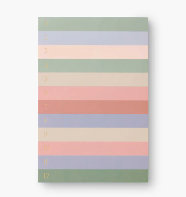 Muted Numbered Colour Notepad