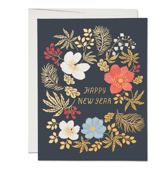 New Year's Wreath Card