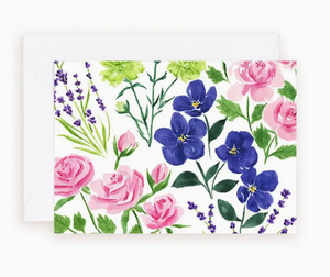 Mini Pansies & Roses Card