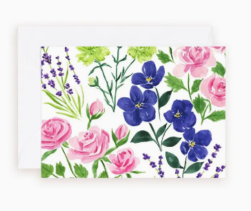 Mini Pansies & Roses Card