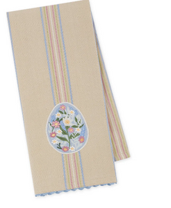 Floral Easter Egg Tea Towel