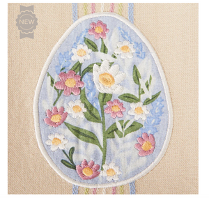 Floral Easter Egg Tea Towel