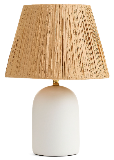 Lamp with Raffia Shade