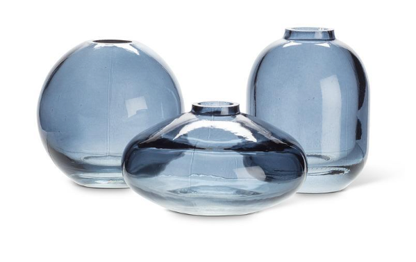 Blue Glass Bud Vase