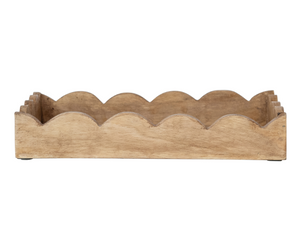Wooden Scalloped Tray