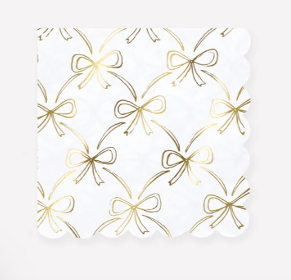 Gold Bow Paper Napkins