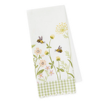 Load image into Gallery viewer, Bee Wildflower Tea Towel
