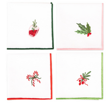 Load image into Gallery viewer, Holiday Cocktail Napkins S/4