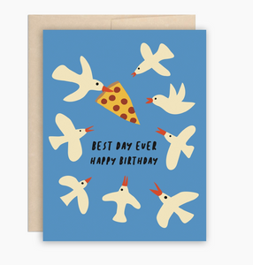 Funny Seagulls Birthday Card