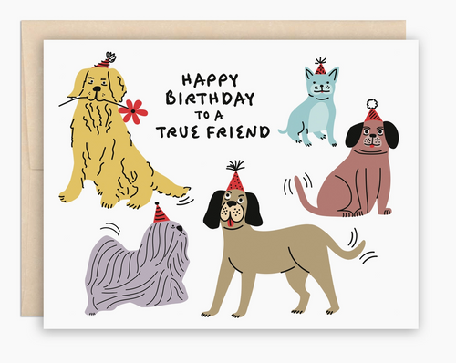 Dogs True Friend Birthday Card