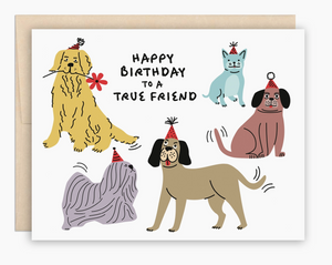 Dogs True Friend Birthday Card