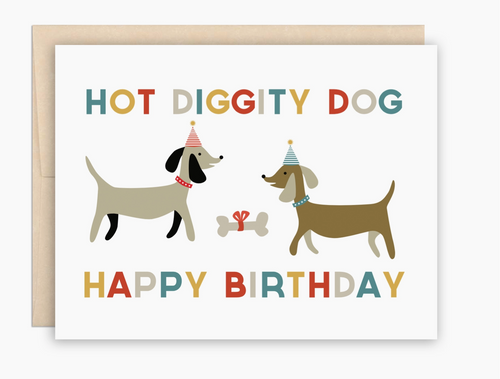 Diggity Dog Cute Birthday Card