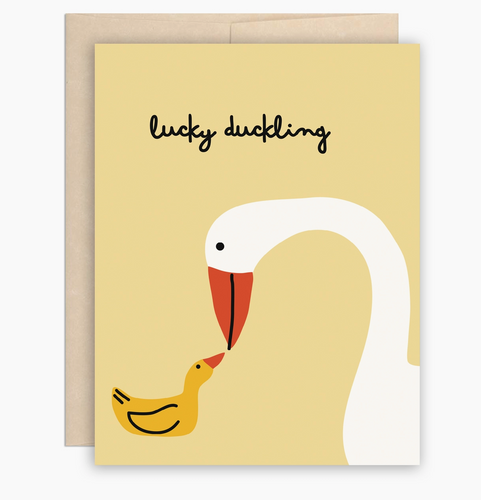 Lucky Duckling Baby Card
