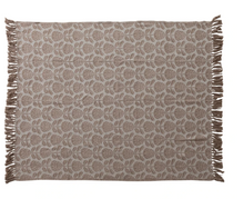 Load image into Gallery viewer, Taupe Woven Jacquard Throw