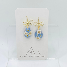 Load image into Gallery viewer, Bow Floral Drop Earrings