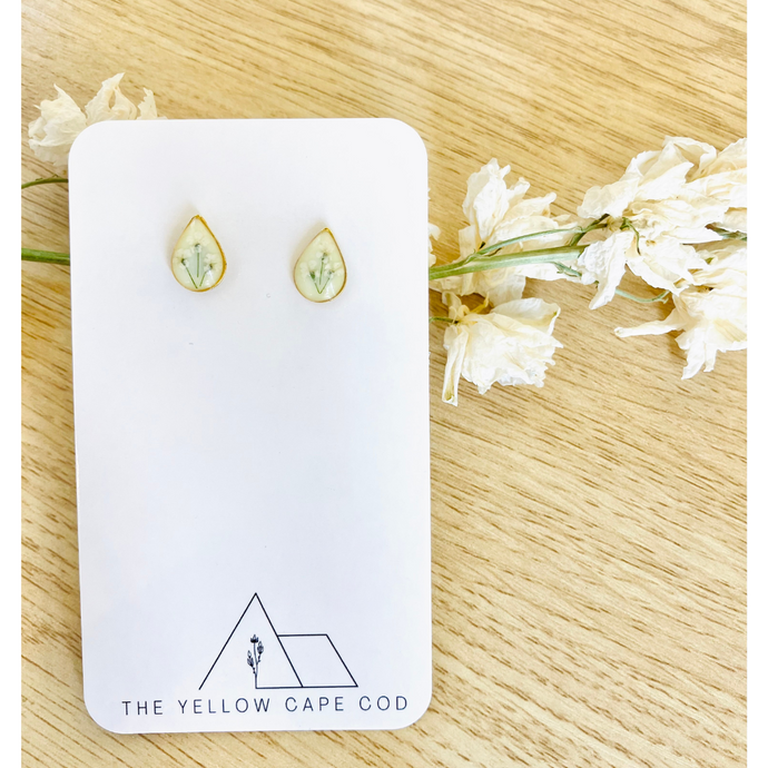 Tear Drop Floral Stud