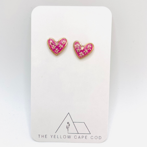 Heart Floral Stud