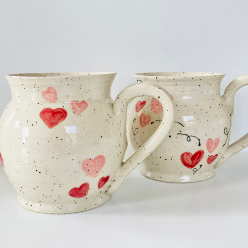 Heart Pottery Mug