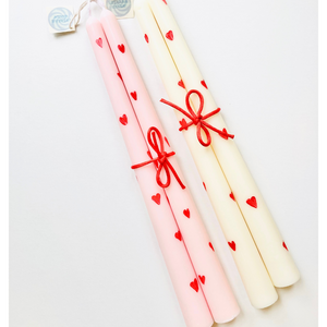 Heart Taper S/2 Candles