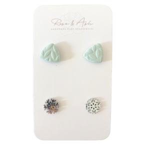 Snowflake Duo Stud Set