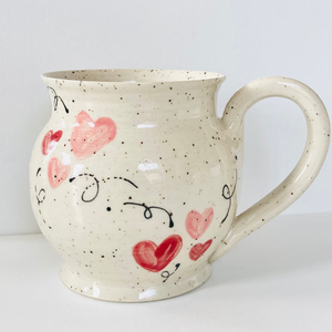 Heart Pottery Mug