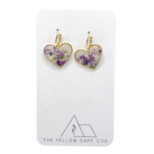 Load image into Gallery viewer, Heart Floral Dangle