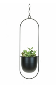 Black Hanging Planter