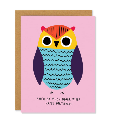 Wiser Owl Birthday Card