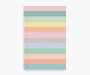 Numbered Colour Block Notepad