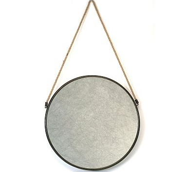 Mirror with Brown Rope