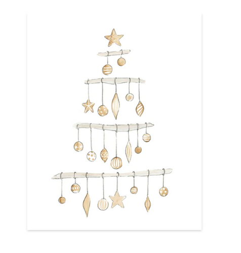 Bauble Tree Art Print