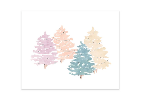 Pastel Trees Art Print