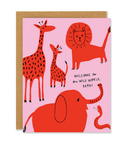 Wild World Baby Card