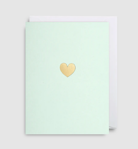 Gold Heart Mini Card