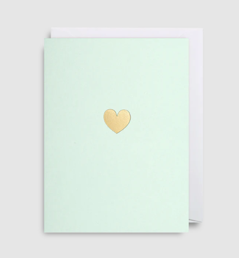 Gold Heart Mini Card