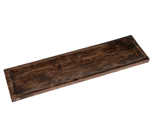 Burnt Brown Wooden Tray