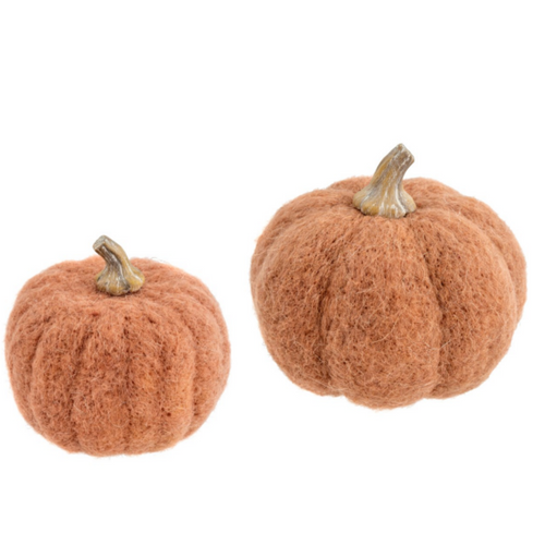 Terracotta Felt Pumpkin
